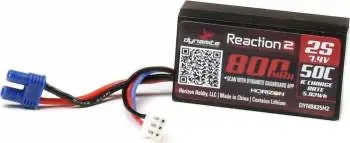 Dynamite 2S 7.4V 800Mah 50C Lipo Battery: Ec2 1