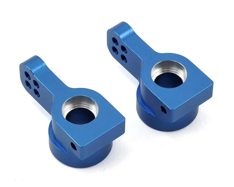 Strc Cnc Aluminum Rear Hub Carriers (Blue): Arrma 2Wd 1