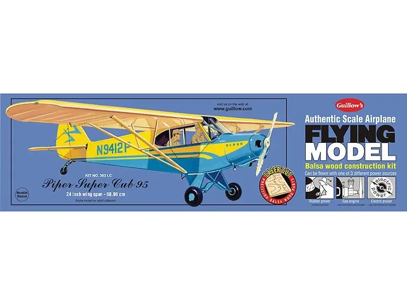 Guillow’S 1/18 Piper Super Cub 95 Wooden Model Kit 1