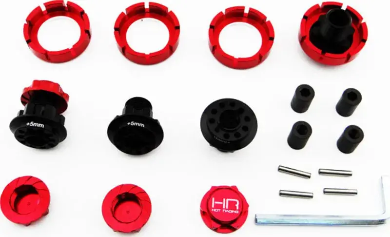 Hot Racing Raceline Hubs 17Mm W/Serrated Hub Nuts: Yeti Xl 1