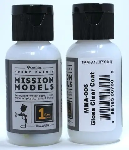 Mission Models Paint (Gloss Clear Coat) 1Oz (30Ml) 1
