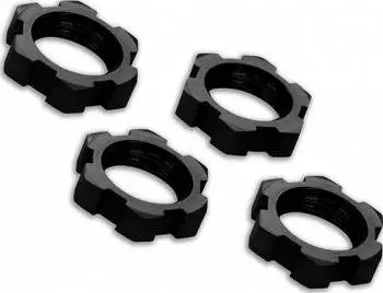 Traxxas Splined Serrated Wheel Nuts: 17Mm (Black) 1