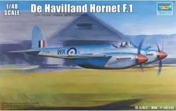 Trumpeter De Haviland Hornet F.1 Fighter 1/48 Wooden Model Kit 1