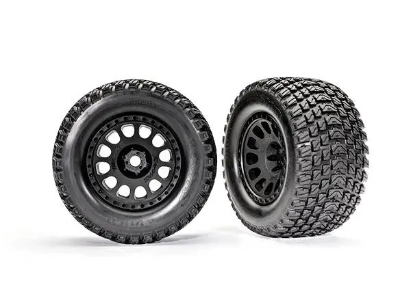Traxxas Mounted Belted Gravix Tires L/R: Xrt (Black) 1