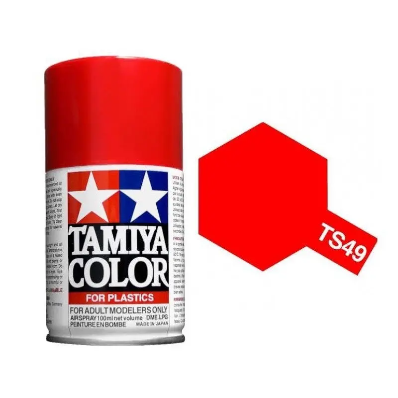 Tamiya Acrylic Spray: Ts-49 (Bright Red) 1