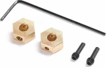 Axial Brass Hex Hubs: Scx24, Ax24 (1.0G) 1