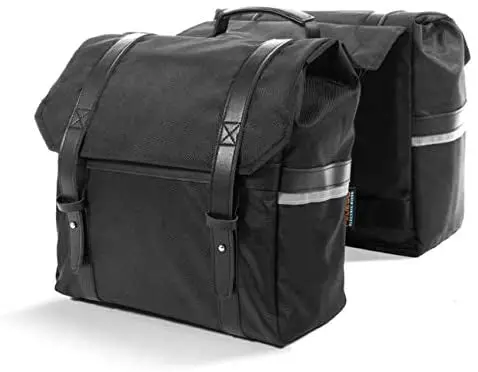 Pedego Premium Pannier Bag W/ Waterproof Rain Fly (Black) 1