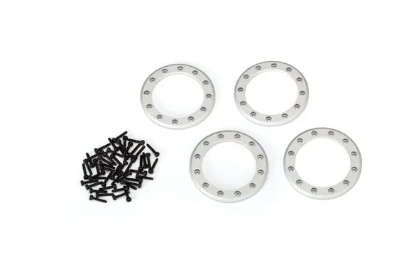 Traxxas 1.9” Aluminum Beadlock Rings (Satin Silver) 1