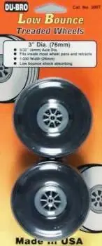 Du-Bro Low Bounce Treaded Wheels 3” 76Mm 1