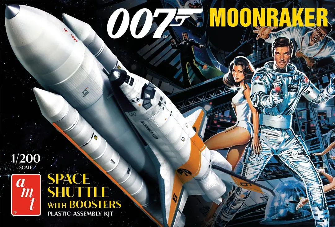 Amt James Bond “Moonraker” Shuttle W/Boosters 1/200 Model Kit 1