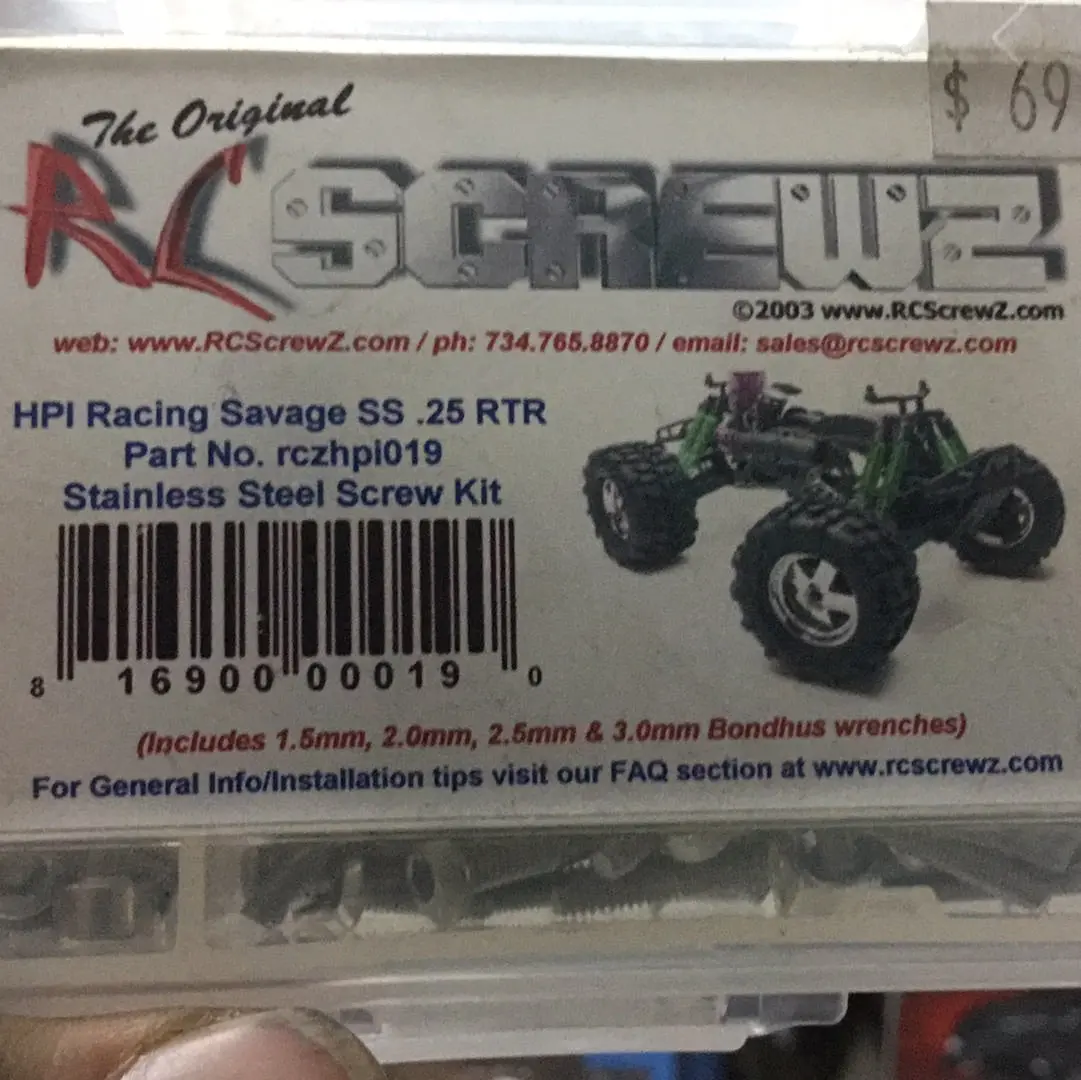 Dynamite Stainless Steel Screw Kit: Hpi Savage Ss .25 Rtr 1