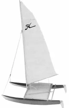 Dumas Hobie Cat 14” Sailboat Wooden Model Kit 1