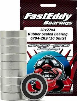 Fast Eddy Rubber Sealed Bearings: 20X27x4mm (10) 1