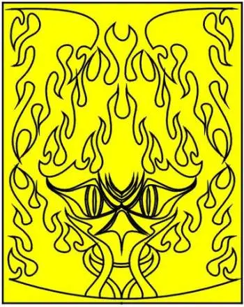 Xxxmain Paint Mask: Face Flames 1