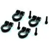 Hot Racing 1/10 Scale Aluminum Tow Shackle: Black (4) 1