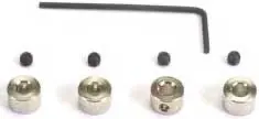 Du-Bro Plated Brass Dura Collars W/Allen Wrench: 5/32" (4) 1