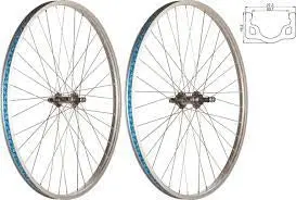 49N Front Wheel 26” X 1 3/8" Silver 1