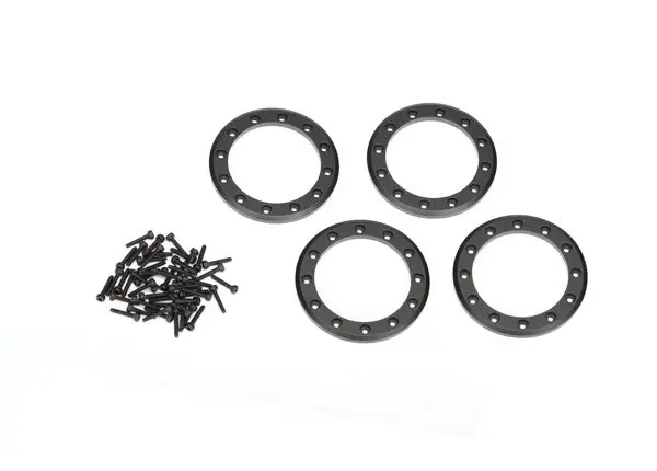 Traxxas Beadlock Rings, Blk (1.9”)(Alum)(4)/2X10 Cs (48) 1