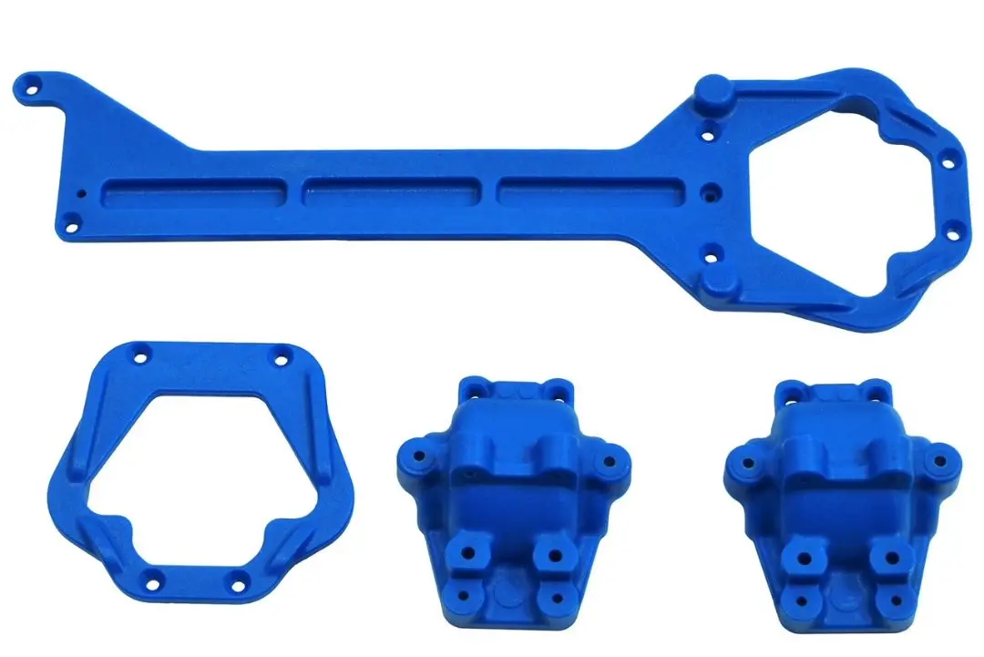 Rpm Front And Rear Upper Chassis And Diff Covers: Latrax Rally/Teton (Blue) 1