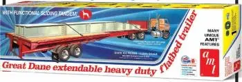 Amt 1/25 Extendable Flatbed Trailer - Great Dane Model Kit 1