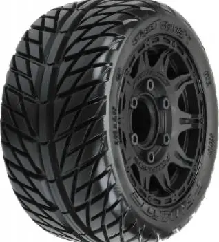 Pro-Line Street Fighters Lp 2.8 Street Tires Mounted Raid Rustler 1