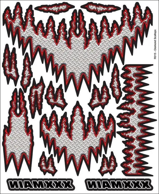 Xxxmain Racing Internal Decals: Diamond Scallops 1