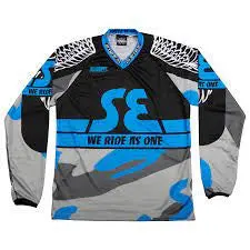 Se Bikes Jersey Bikelife Youth L (Black/Blue/Grey Camo) 1