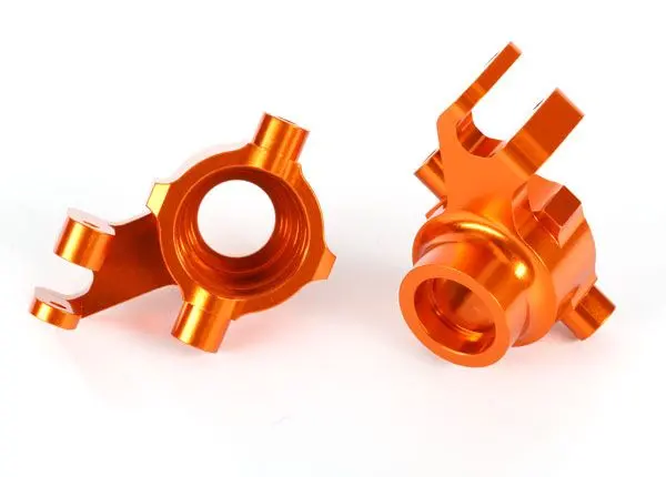 Traxxas Aluminium Steering Blocks 6061-T6: Maxx (Orange) 1