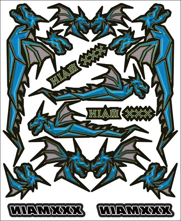 Xxxmain Racing Internal Decals: Dragons Wrath 1