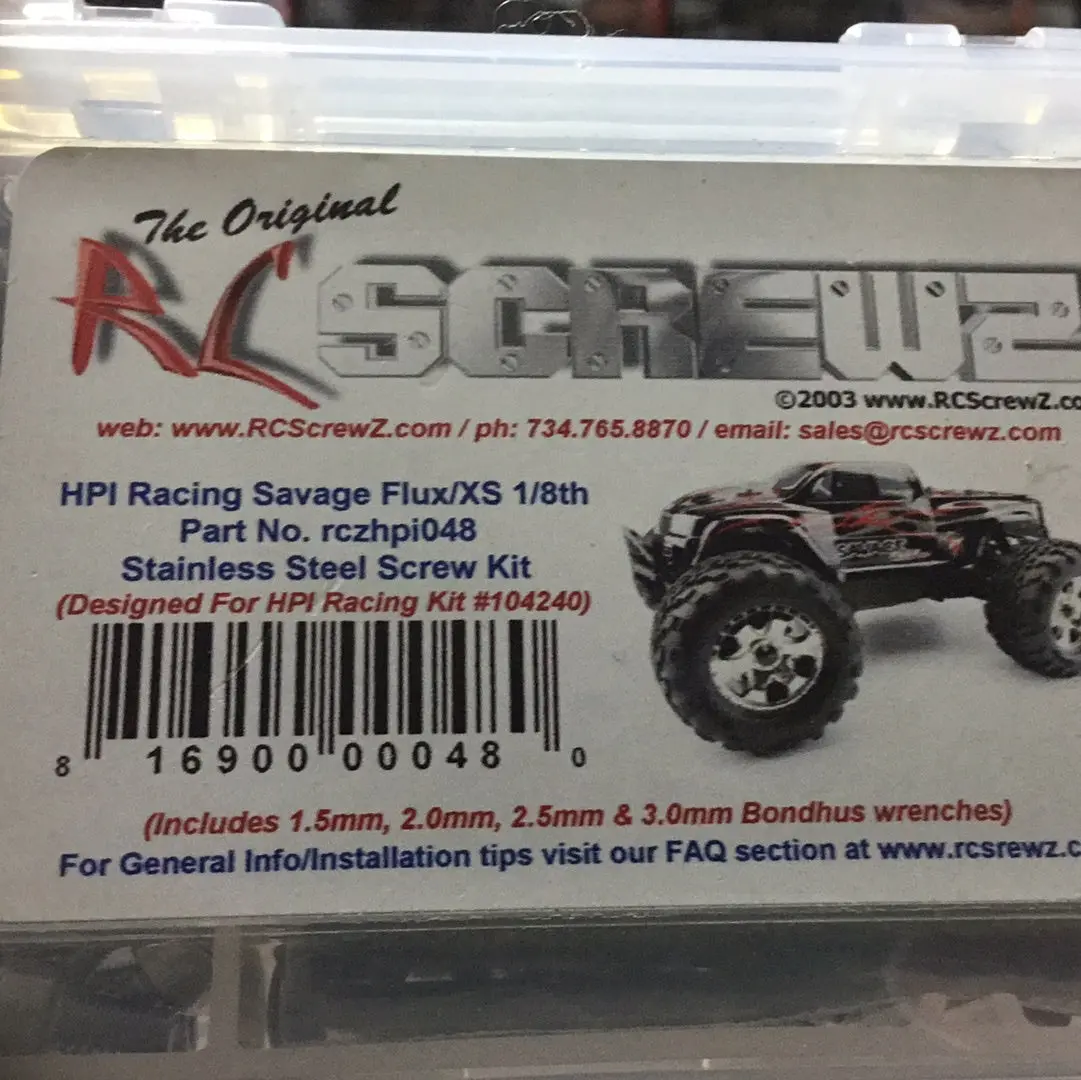 Dynamite Stainless Steel Screw Set: Hpi Savage Flux/Xs 1