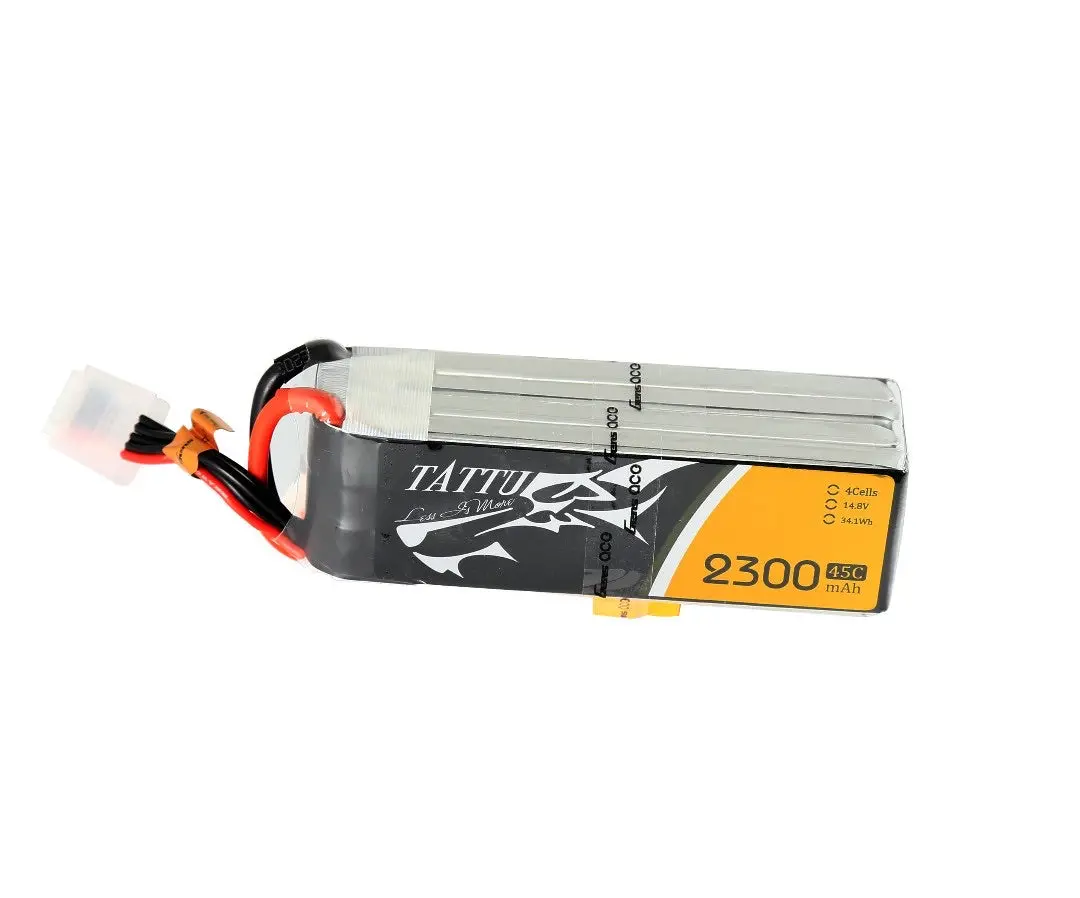Tattu 4S 2300Mah 14.8V 45C Lipo Battery: Xt60 1