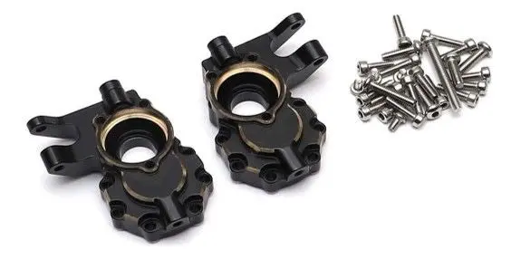 Hobby Details Brass Front Steering Knuckle Set: Trx-4 (Black) 1
