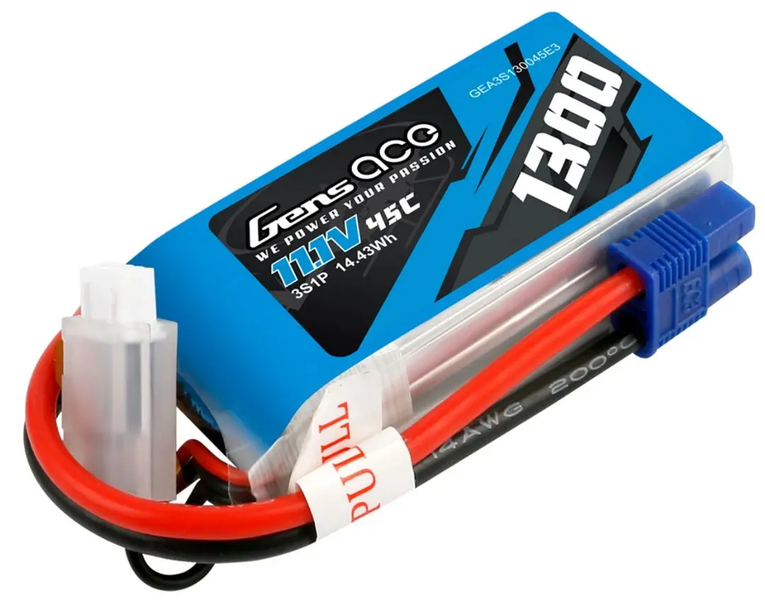 Gens Ace 1300Mah 3S1p 45C Lipo Battery 1