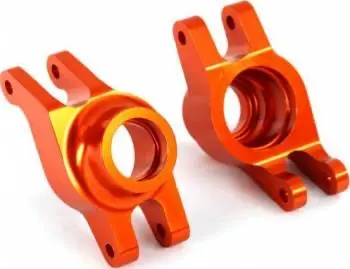 Traxxas Aluminium Rear Stub Axle Carriers 6061-T6: Maxx (Orange) 1