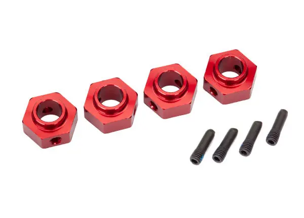 Traxxas 12Mm Aluminum Wheel Hubs 6061-T6: Trx-4 (Red) 1