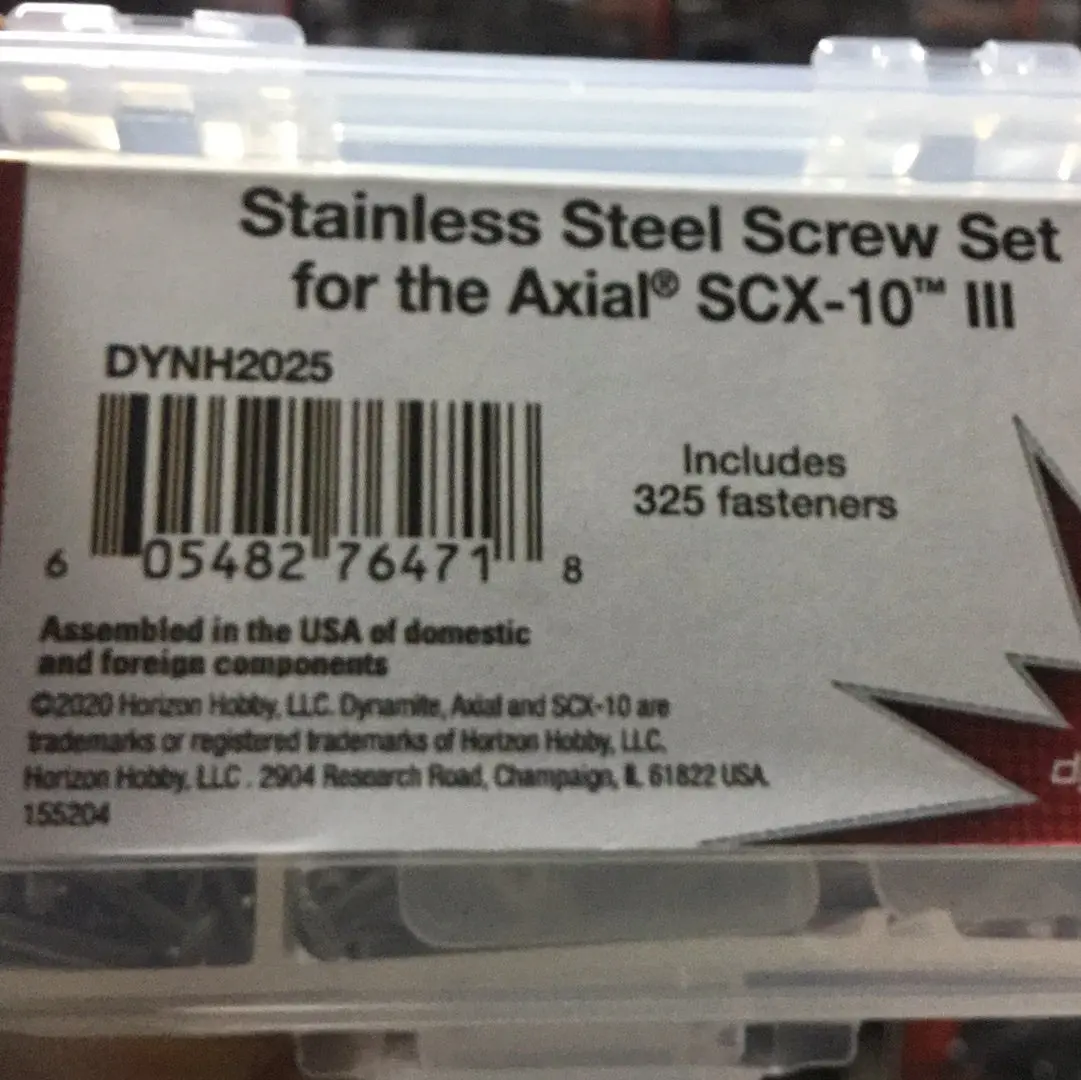 Dynamite Stainless Steel Screw Set: Axial Scx10iii 1