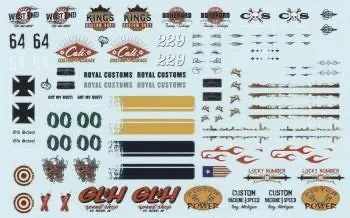 Amt Rat Rod Graphics Decals 1/24 Scale 1