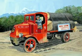 Atlantis 1926 Mack Bulldog Log Hauler Model Kit 1