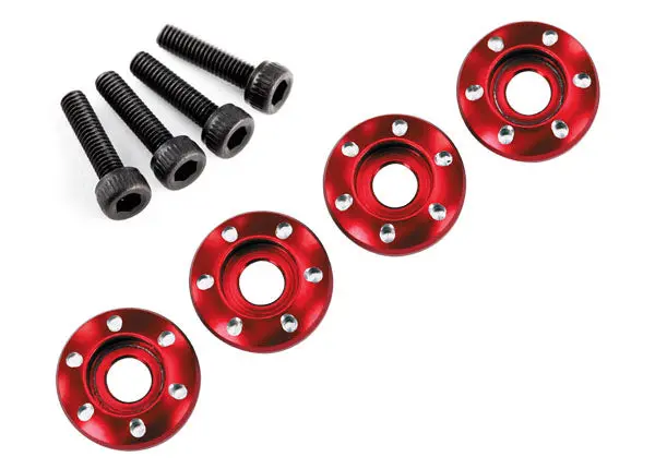 Traxxas Latrax Aluminum Wheel Nut Washers (Red) 1