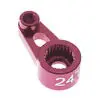 Hot Racing Aluminum Servo Horn: 24T Hitec (Red) 1