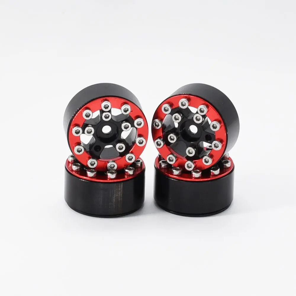 Hobby Details Cnc Aluminum Beadlock Wheels (Red): Scx24 1