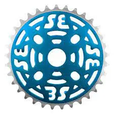 Se Bikes Alloy Chainring: 33T (Blue/Silver) 1