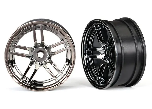 Traxxas Wheels 1.9” Split Spoke Front (Black Chrome) 1