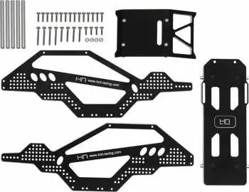 Hot Racing Aluminum Rock Racer Conversion Chassis: Scx24 (Black) 1