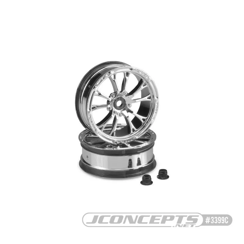 Jconcepts Tactic 2.2” Front Drag Wheel: Slash/Bandit/Street Eliminator (Chrome) 1