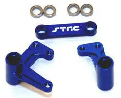 Strc Cnc Aluminum Steering System W/ Bearings (Blue): Traxxas 2Wd 1