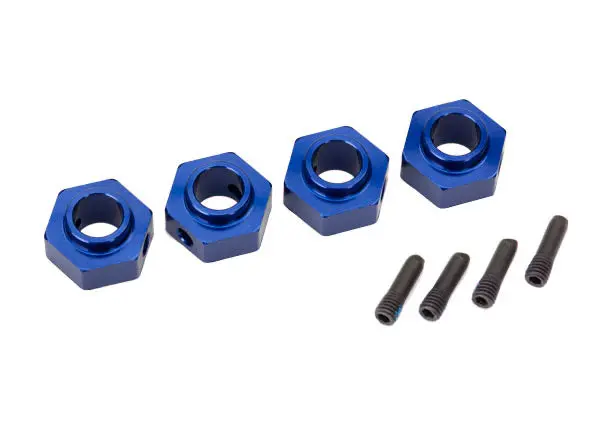 Traxxas 12Mm Aluminum Wheel Hubs 6061-T6: Trx-4 (Blue) 1