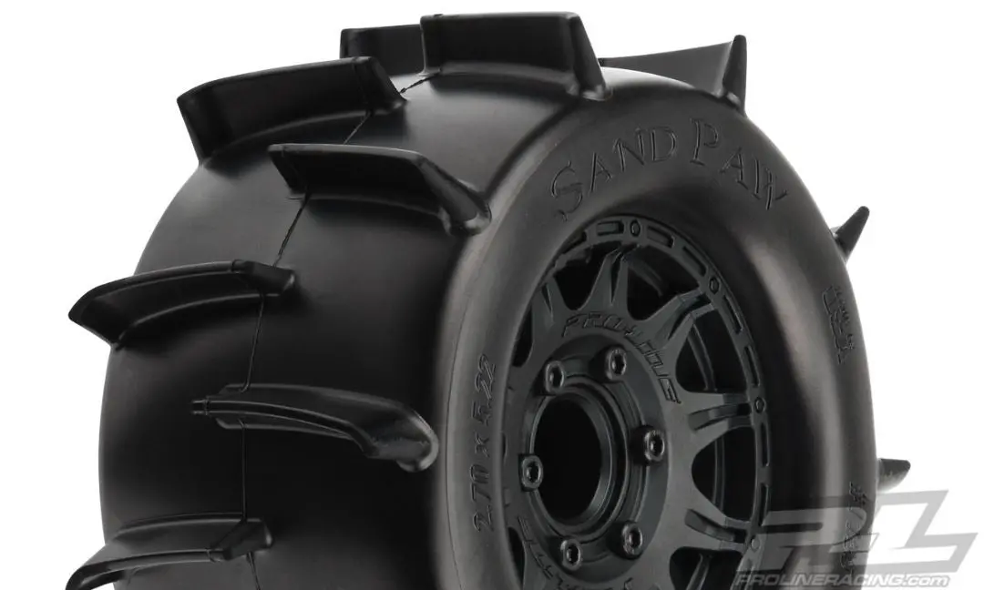 Pro-Line Sand Paw 2.8" Paddle Tires On Raid Wheels 1