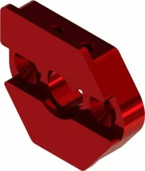 Arrma Aluminum Sliding Motor Mount Plate: 50 Series (Red) 1