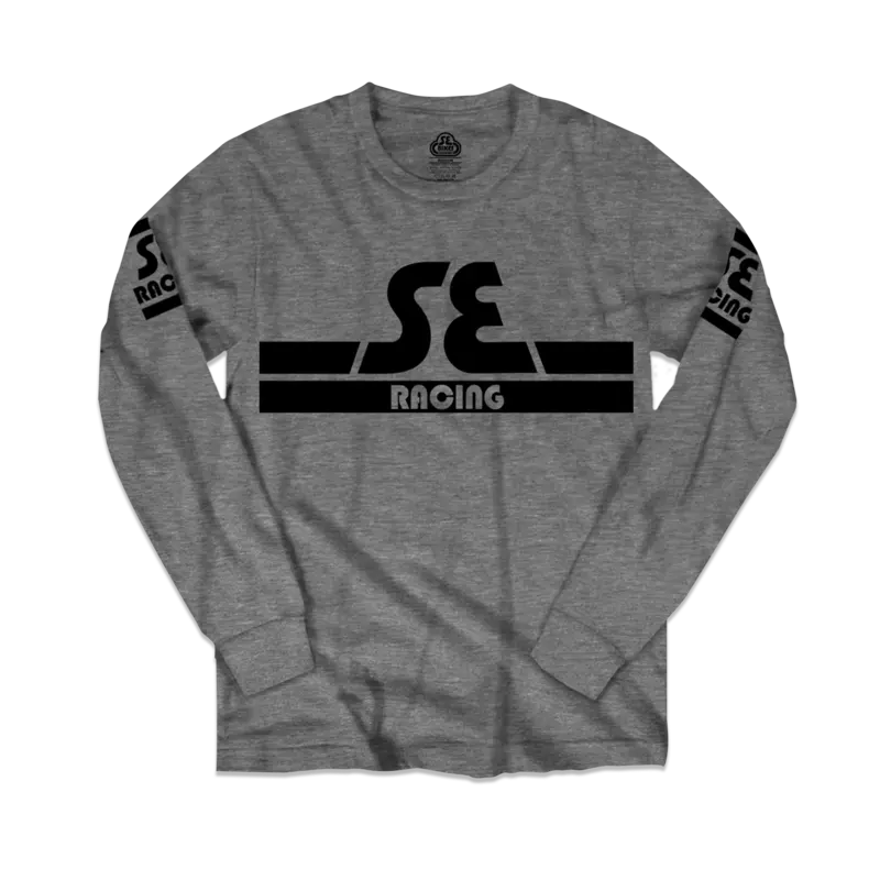 Se Bikes Racing Stripes Ls T-Shirt (M) (Grey) 1